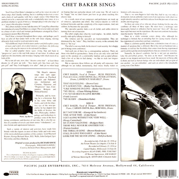 Chet Baker – Chet Baker Sings (Disc Vinil) [2]