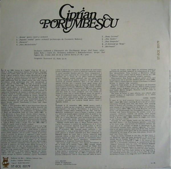 Ciprian Porumbescu - Balada Pentru Vioară Și Orchestră / Rapsodia Română Pentru Orchestră / Lucrări Pentru Pian Solo, (Disc Vinil) [2]
