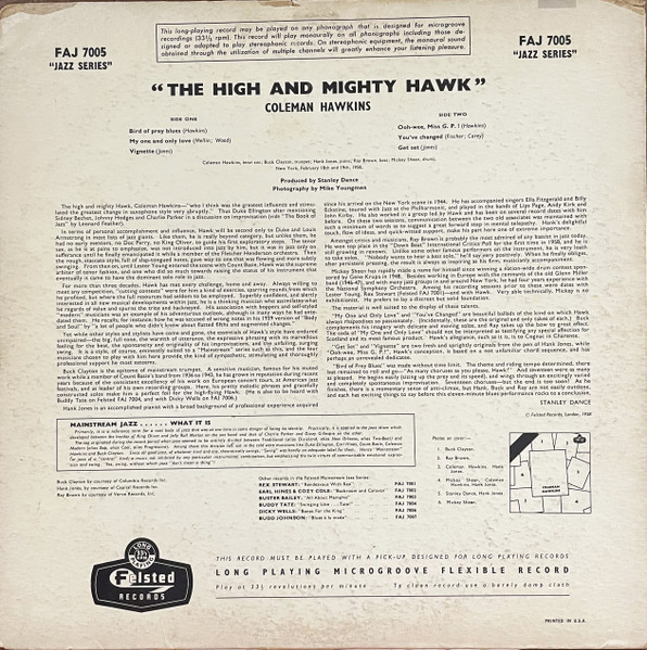 Coleman Hawkins - The High And Mighty Hawk, (Disc Vinil) [2]