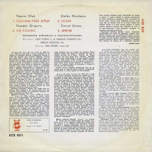 Coloana Fără Sfîrșit / Vis Cosmic / Scene / Simetrii (Disc Vinil) [2]