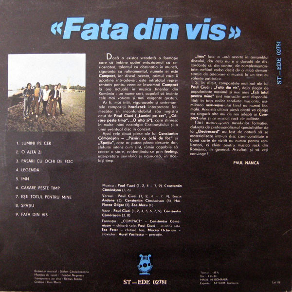 Compact - «Fata Din Vis», (Disc Vinil) [2]