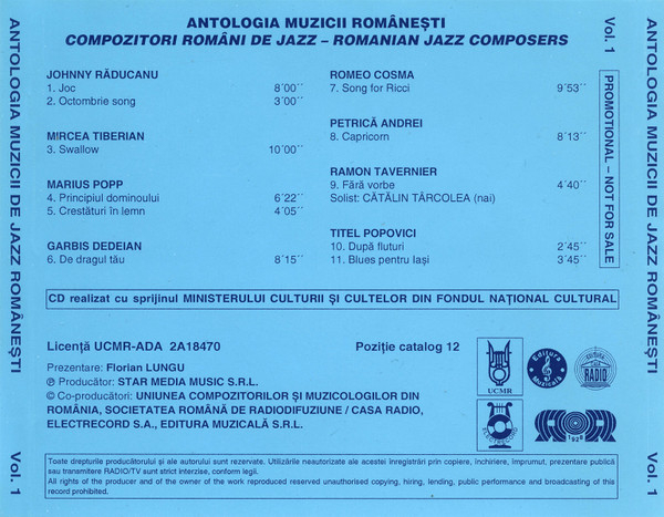 Compozitori Români De Jazz 1 Romanian Jazz Composers (CD) [2]