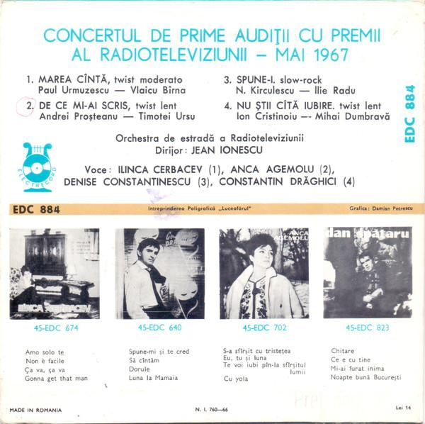 Concertul De Prime Audiții Cu Premii Al Radioteleviziunii - Mai 1967 (7 Inch) [2]