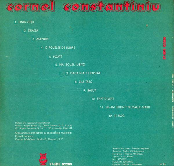 Cornel Constantiniu - Cornel Constantiniu, (Disc Vinil) [2]