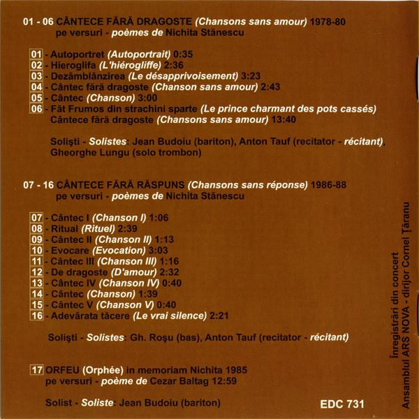 Cornel Țăranu - Remembering Nichita [2]