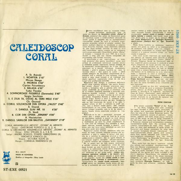 Corul Ansamblului „Doina” al Armatei - Caleidoscop Coral (Disc Vinil) [2]