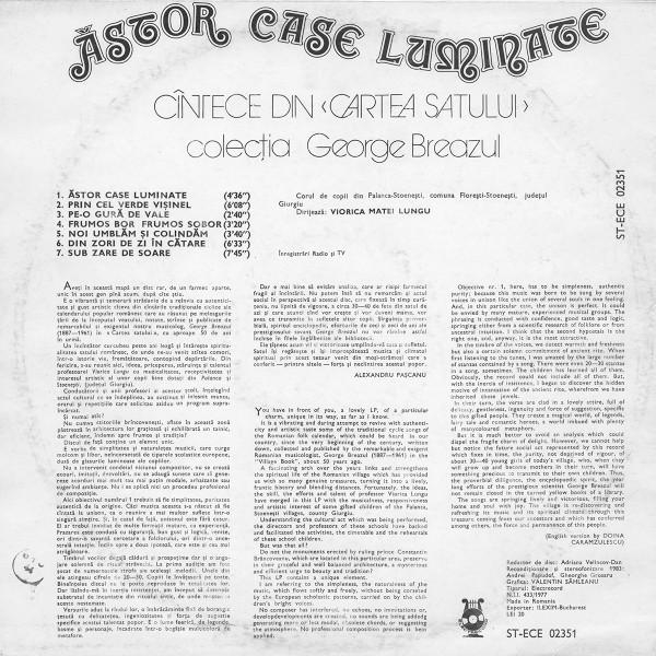 Corul de copii din Palanca-Stoenești, județul Giurgiu - Ăstor Case Luminate (Cîntece Din ‹Cartea Satului›) [2]