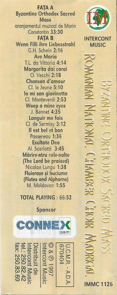 Corul Madrigal - Byzantine Orthodox Sacred Mass (In Concert) , (Casetă Audio) [2]