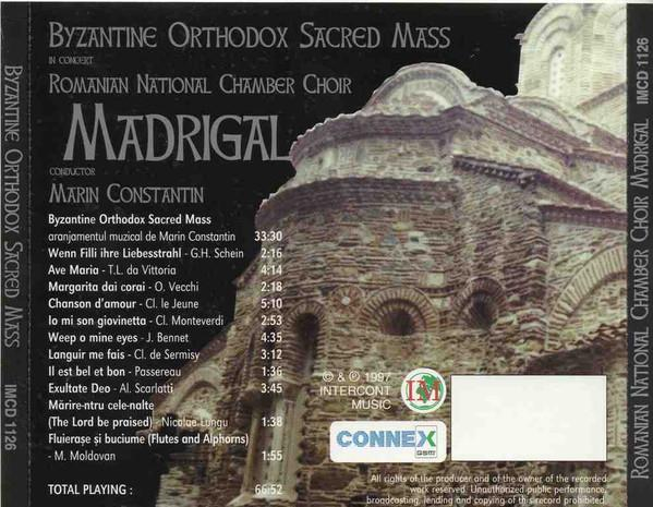 Corul Madrigal - Byzantine Orthodox Sacred Mass (In Concert) , (CD) [2]