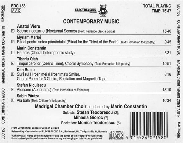 Corul Madrigal - Contemporary Music (CD Audio) [2]