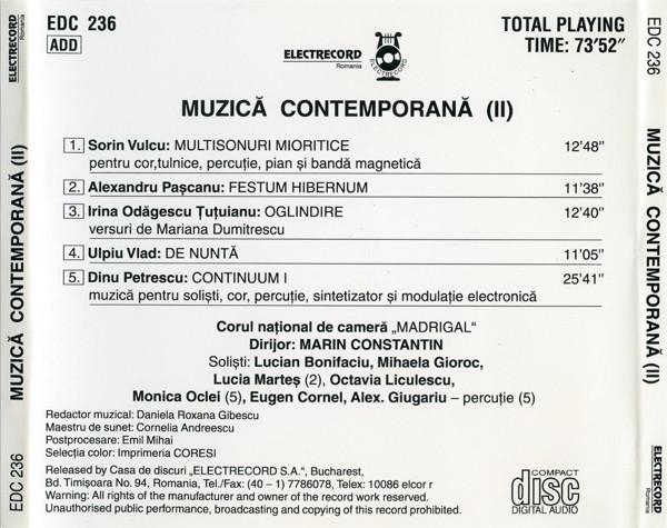 Corul Madrigal - Contemporary Music II (CD Audio) [2]