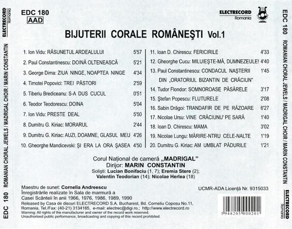 Corul Madrigal - Romanian Choral Jewels, (CD) [2]
