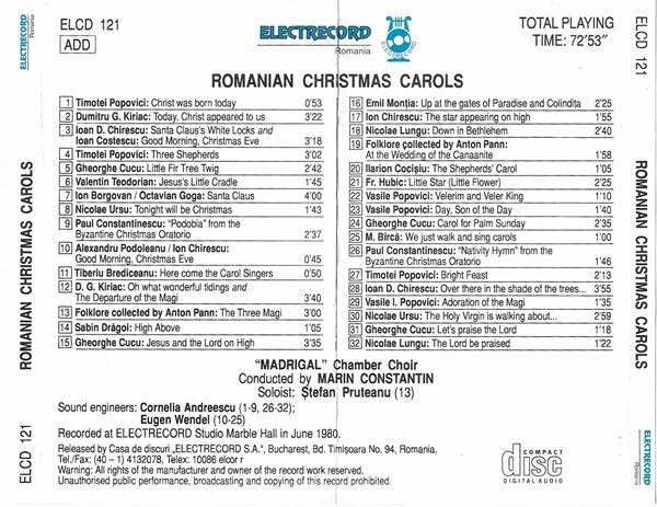 Corul Madrigal - Romanian Christmas Carols (CD Audio) [2]