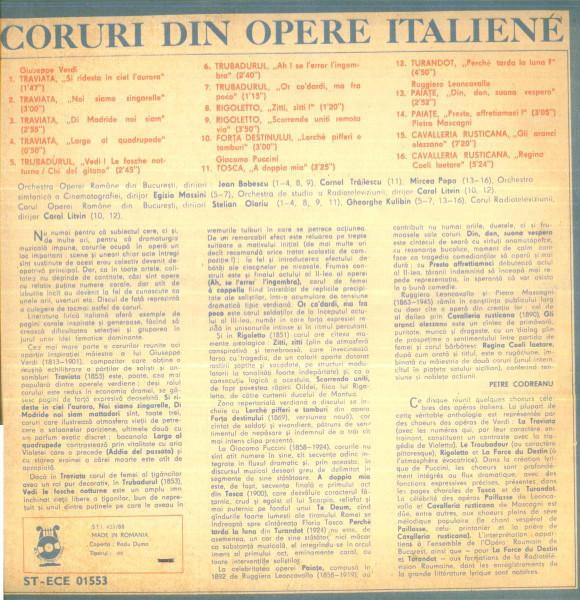Corul Operei Române - Coruri Din Opere Italiene [2]