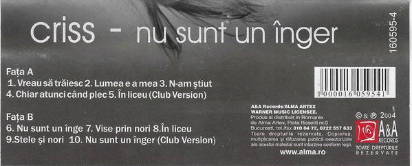 Criss (3) – Nu Sunt Un Înger (CASETA) [2]