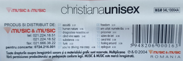Cristiana Răduță - Unisex , (Casetă Audio) [2]