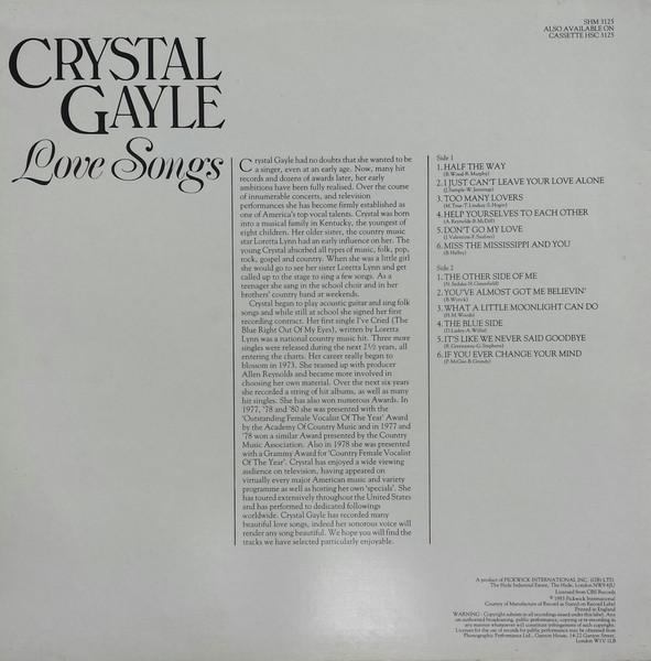 Crystal Gayle - Love Songs, (Disc Vinil) [2]