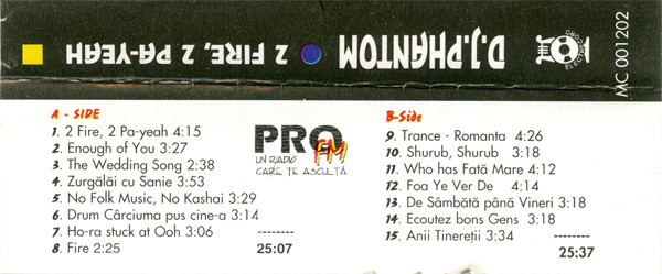 D.J.Phantom* – 2 Fire, 2 Pa-Yeah (CASETA AUDIO) [2]