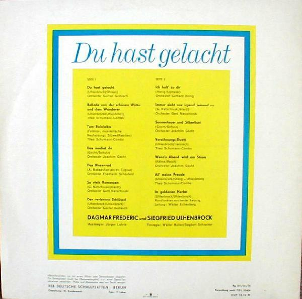 Dagmar Frederic & Siegfried Uhlenbrock - Du Hast Gelacht [2]