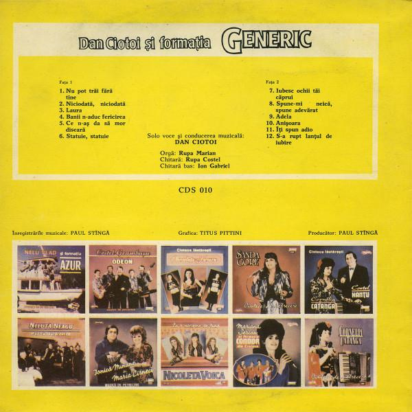 Dan Ciotoi - Dan Ciotoi Și Formația Generic, (Disc Vinil) [2]