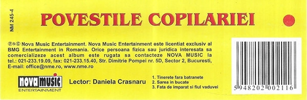 Daniela Crăsnaru - Povestile Copilariei, (Casetă Audio) [2]