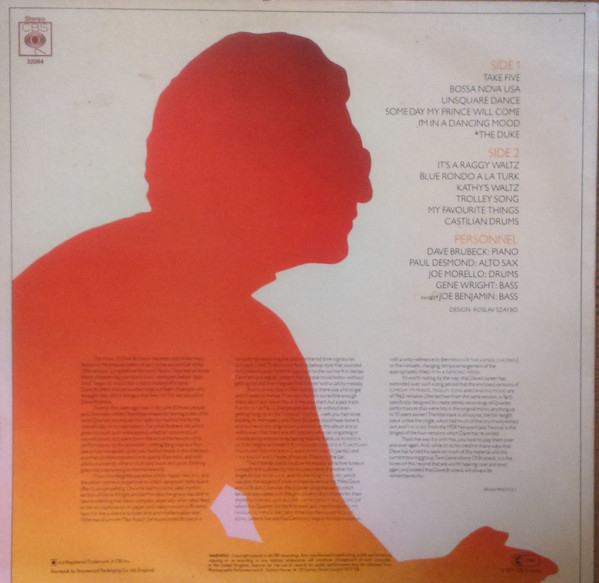 Dave Brubeck - Take Five, (Disc Vinil) [2]