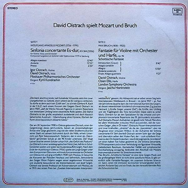 David Oistrach - David Oistrach Spielt Mozart Und Bruch [2]