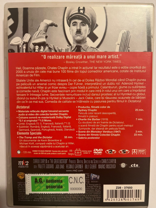 Dictatorul / The Great Dictator (1940) (DVD) [2]