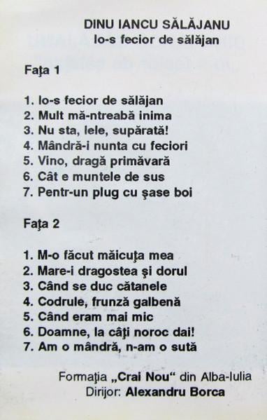 Dinu Iancu Sălăjanu - Io-s Fecior De Sălăjan, (Casetă Audio) [2]