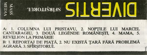 Divertis - Sfîrșitorul, (Casetă Audio) [2]
