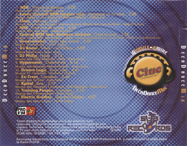 DJ Vasile ● DJ Mike (11) – DecaDance Mix (CD) [2]