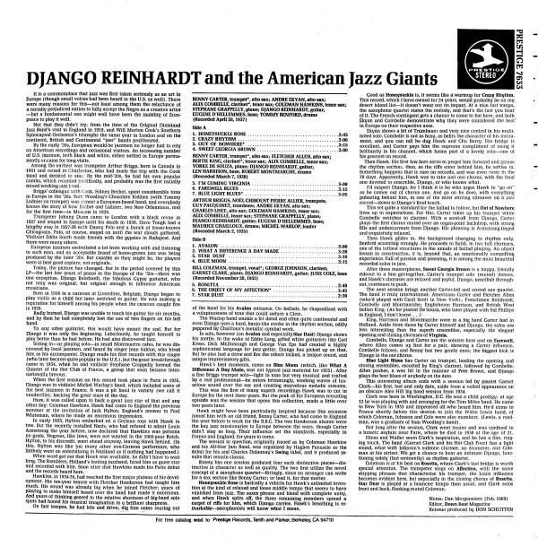 Django Reinhardt - Django Reinhardt And The American Jazz Giants (Disc Vinil) [2]