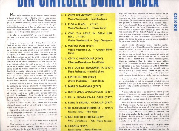 Doina Badea - Din Cîntecele Doinei Badea [2]