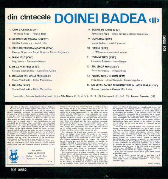 Doina Badea - Din Cîntecele Doinei Badea ‹II› [2]