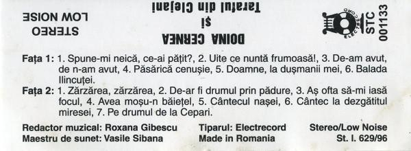 Doina Cernea - De-am Avut, De N-am Avut (Caseta Audio) [2]
