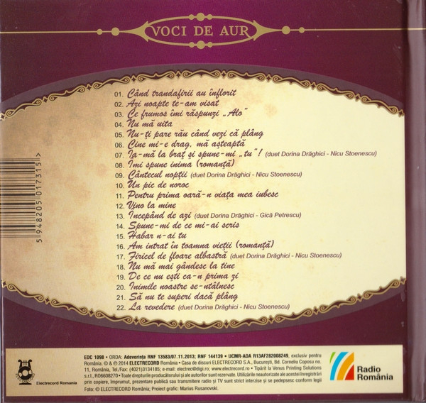 Dorina Drăghici, Nicu Stoenescu – Nu Mă Uita (CD), (CD) [2]