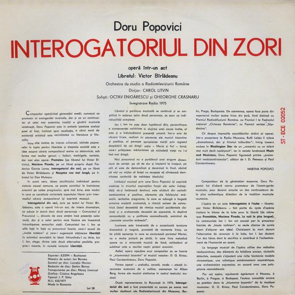 Doru Popovici - Interogatoriul Din Zori (Operă Într-un Act) [2]