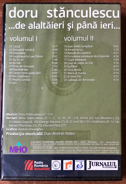 Doru Stănculescu – De Alaltăieri Și Până Ieri (CD) [2]