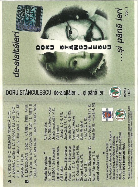 Doru Stănculescu - De-alaltăieri Și Până Ieri Vol. I, (Casetă Audio) [2]