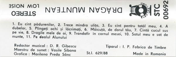 Drăgan Muntean - Eu Cînt Pădurenilor (Caseta Audio) [2]