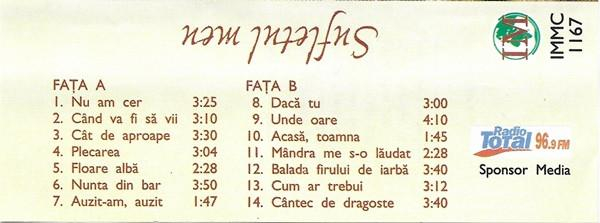 Ducu Bertzi - Sufletul Meu (Caseta Audio) [2]