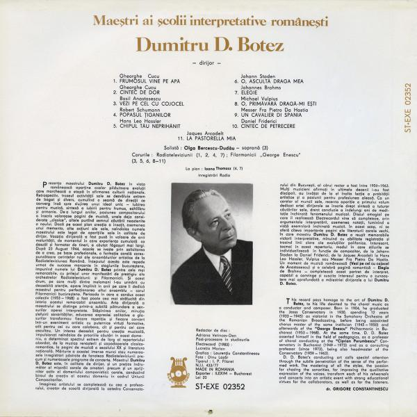 Dumitru Botez - Maeștri Ai Școlii Interpretative Românești [2]