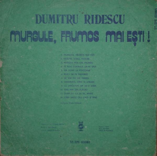 Dumitru Ridescu - Murgule, Frumos Mai Ești! (Disc Vinil) [2]