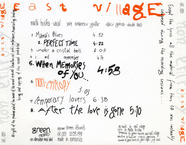 East Village - Non Entropy (CD Audio) [2]