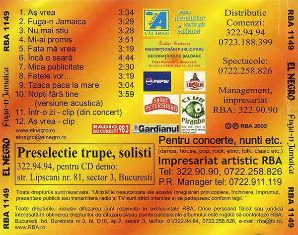 El Negro - Fuga-n Jamaica , (CD) [2]