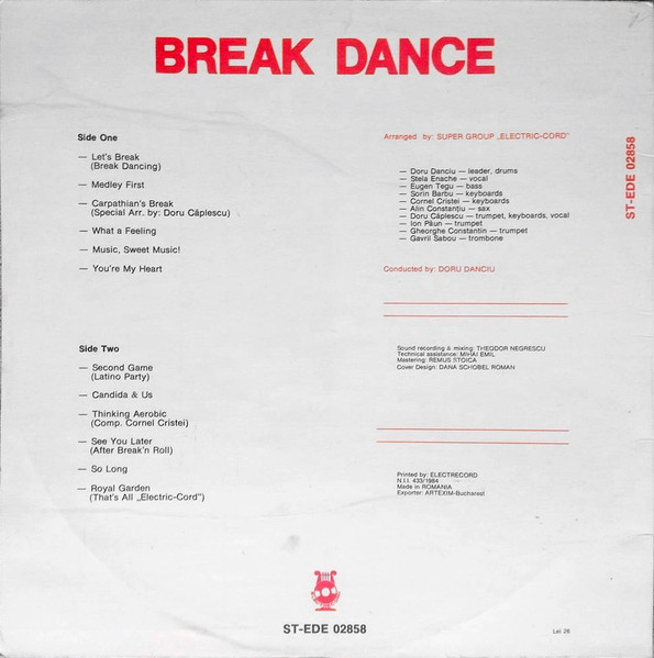 Electric Cord - Break Dance, (Disc Vinil) [2]