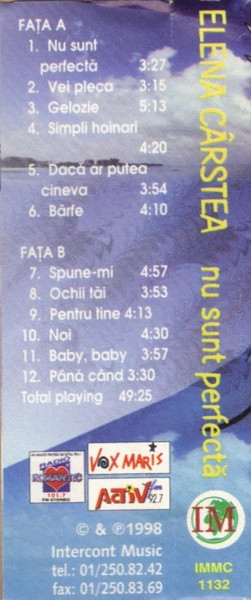 Elena Cârstea – Nu Sunt Perfectă (CASETA) [2]