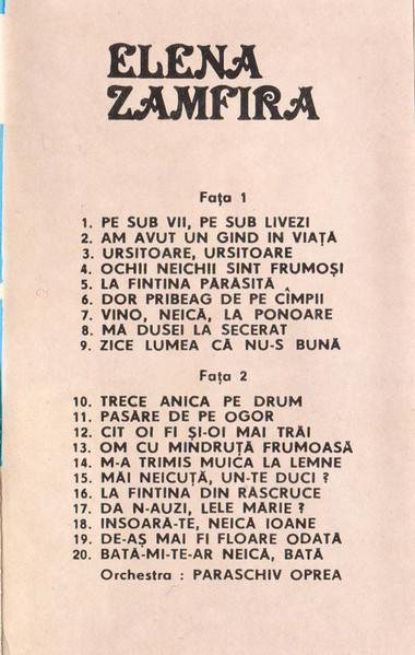 Elena Zamfira - Pe Sub Vii, Pe Sub Livezi (Caseta Audio) [2]