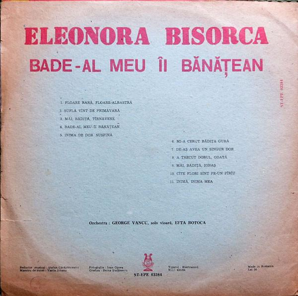 Eleonora Bisorca - Badea-al Meu Îi Bănățean (Disc Vinil) [2]