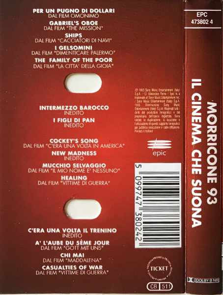 Ennio Morricone – Morricone '93 - Il Cinema Che Suona (Caseta Audio) [2]